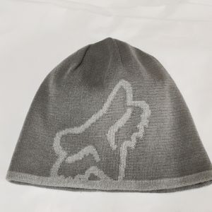 Reversible gray beanie